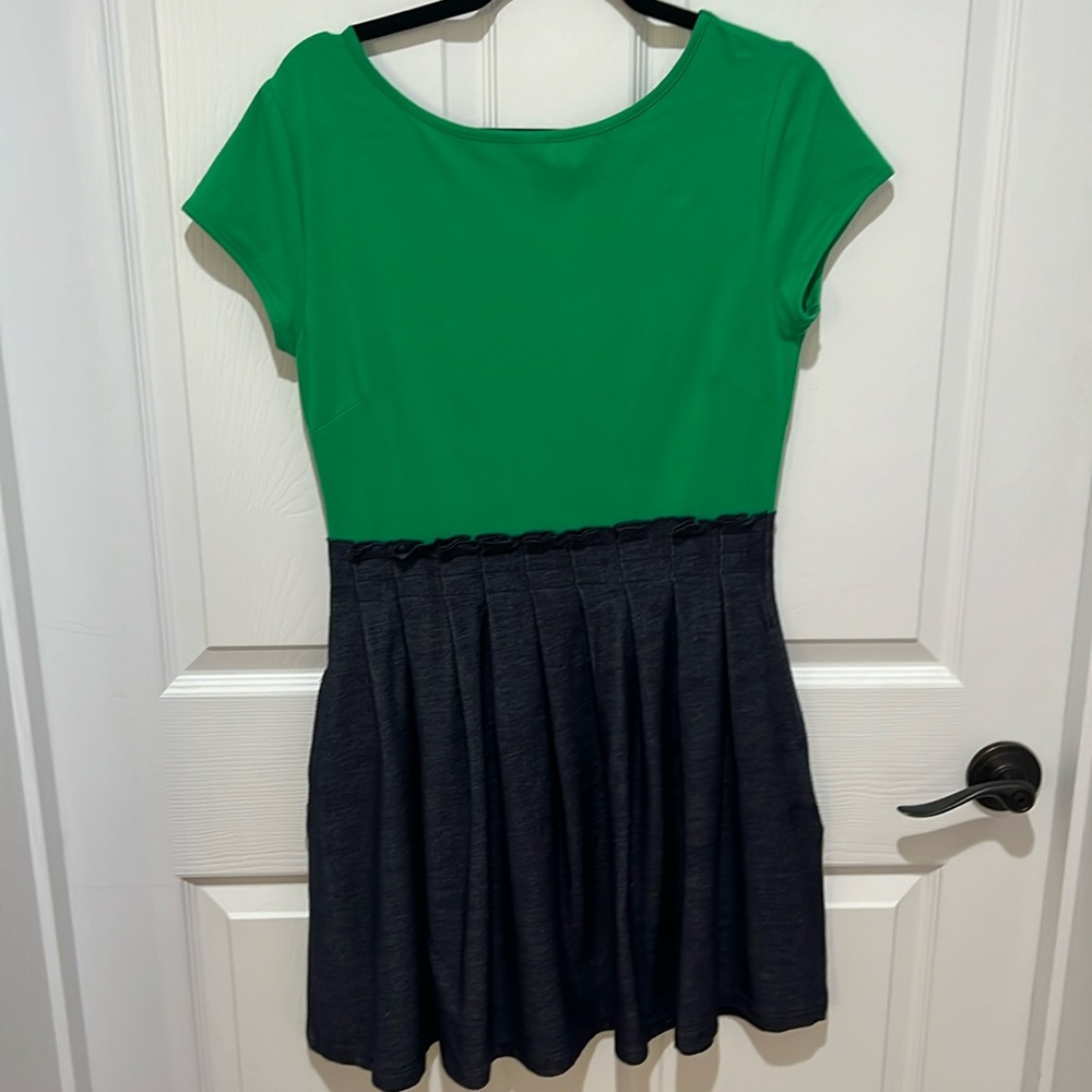3/$15 Green and Denim Dress